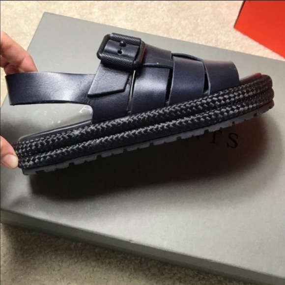 $360 NIB All Saints Leather Botan Sandals Black - Picture 6 of 8